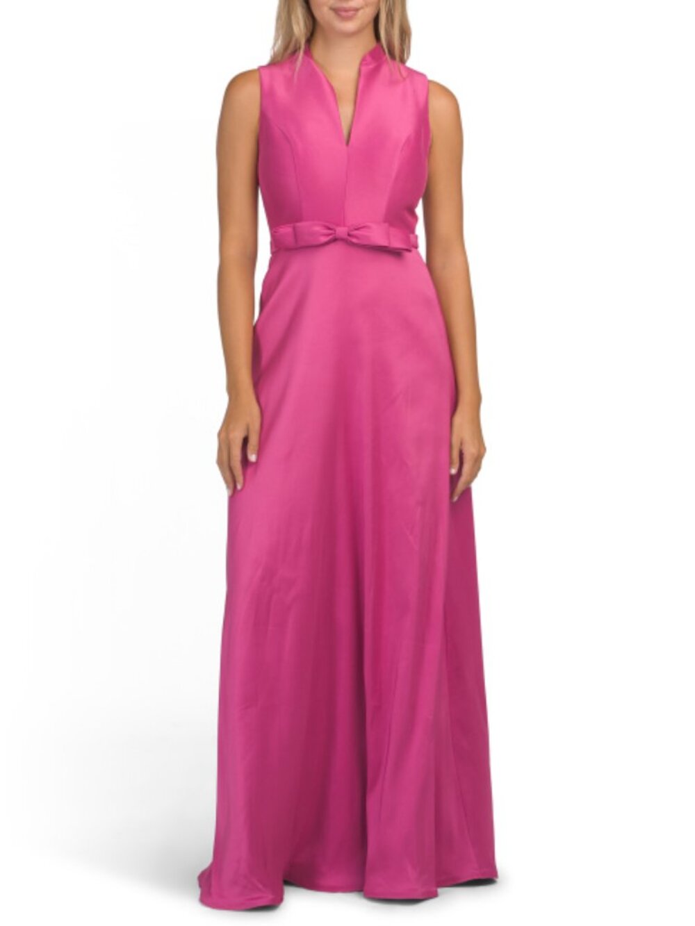 RENE BY RENE RUIZ Sleeveless Mikado Gown With Bow